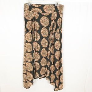 FREE PEOPLE High Low Hem Pocketed Skirt-Boho-Small